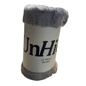 NEW UnHide Blanket The Greige Grey Faux Fur Throw Lil Marsh 50”x60” Cruelty-Free